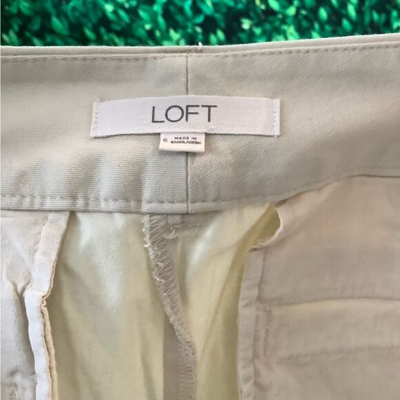 Loft Milky Cream Women's Riveria Flat Front Shorts Size 6 - Picture 5 of 5